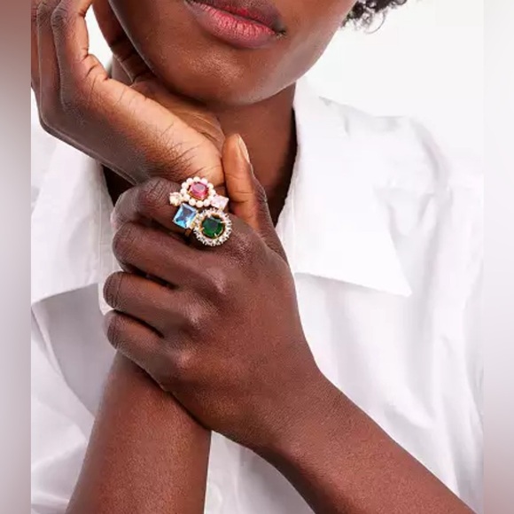 Kate Spade Victoria Cluster Cocktail Ring Size 9 NWT - Picture 4 of 8